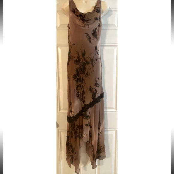 Papell Boutique Dresses & Skirts - Papell Boutique Evening -Vintage Y2K- Brown/BlackSilk Cocktail Dress Sz 10 NWT